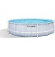 Piscina fuori terra rotonda Intex 26746 Frame Chevron cm 488 x 122 pompa